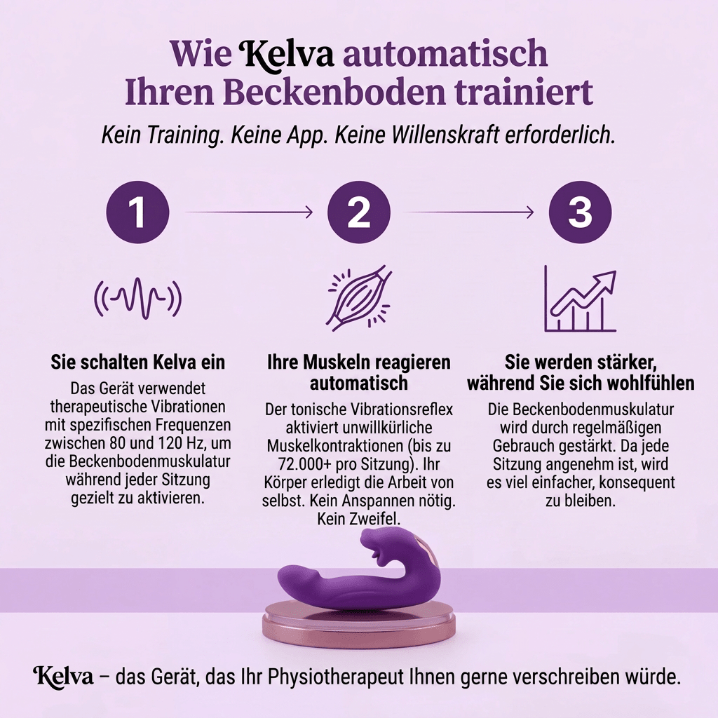 Kelva Vita™ – 4-in-1 Beckenboden-Aktivator für Frauen | Vibrationstraining, medizinisches Silikon, wasserdicht